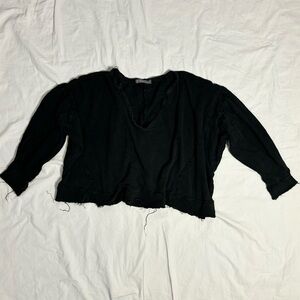 WE THE FREE WOMENS Medium Vega Long Sleeve Pullover Black OB1265901